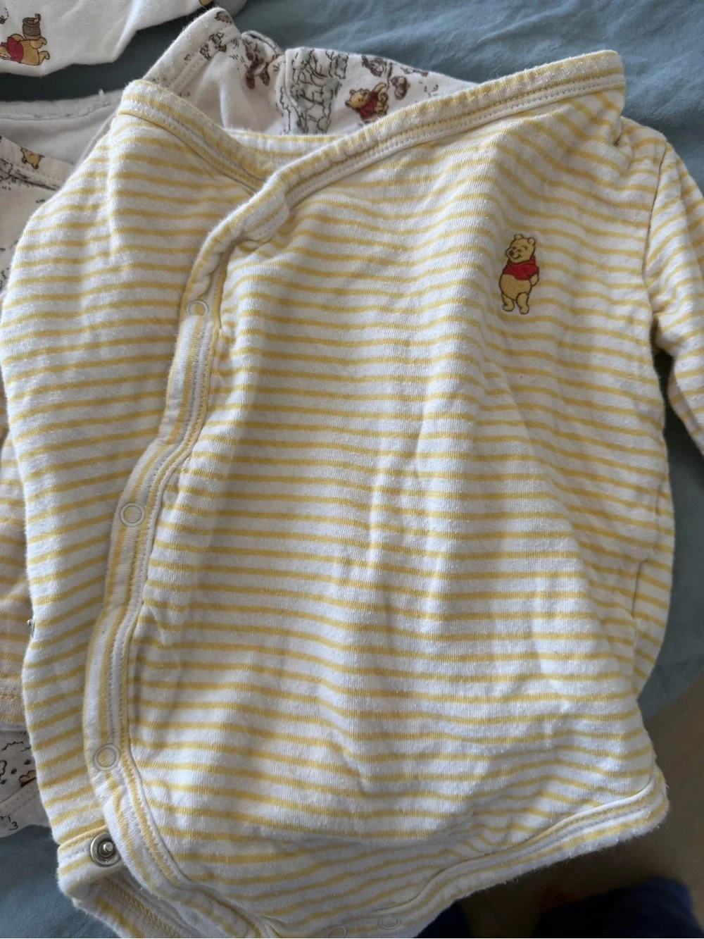 3 pack Janie and Jack. Winnie the Pooh Infant Kimono Top - White and Yellow